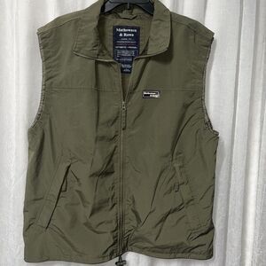 Mathewson & Rowe Vintage Tech Vest Olive Green Rugged Outdoor Wear Size Large